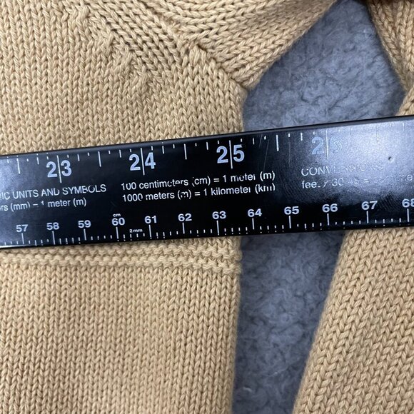 VTG Izod Sweater Men XL Yellow Block Pattern Knit Crewneck - Picture 6 of 8